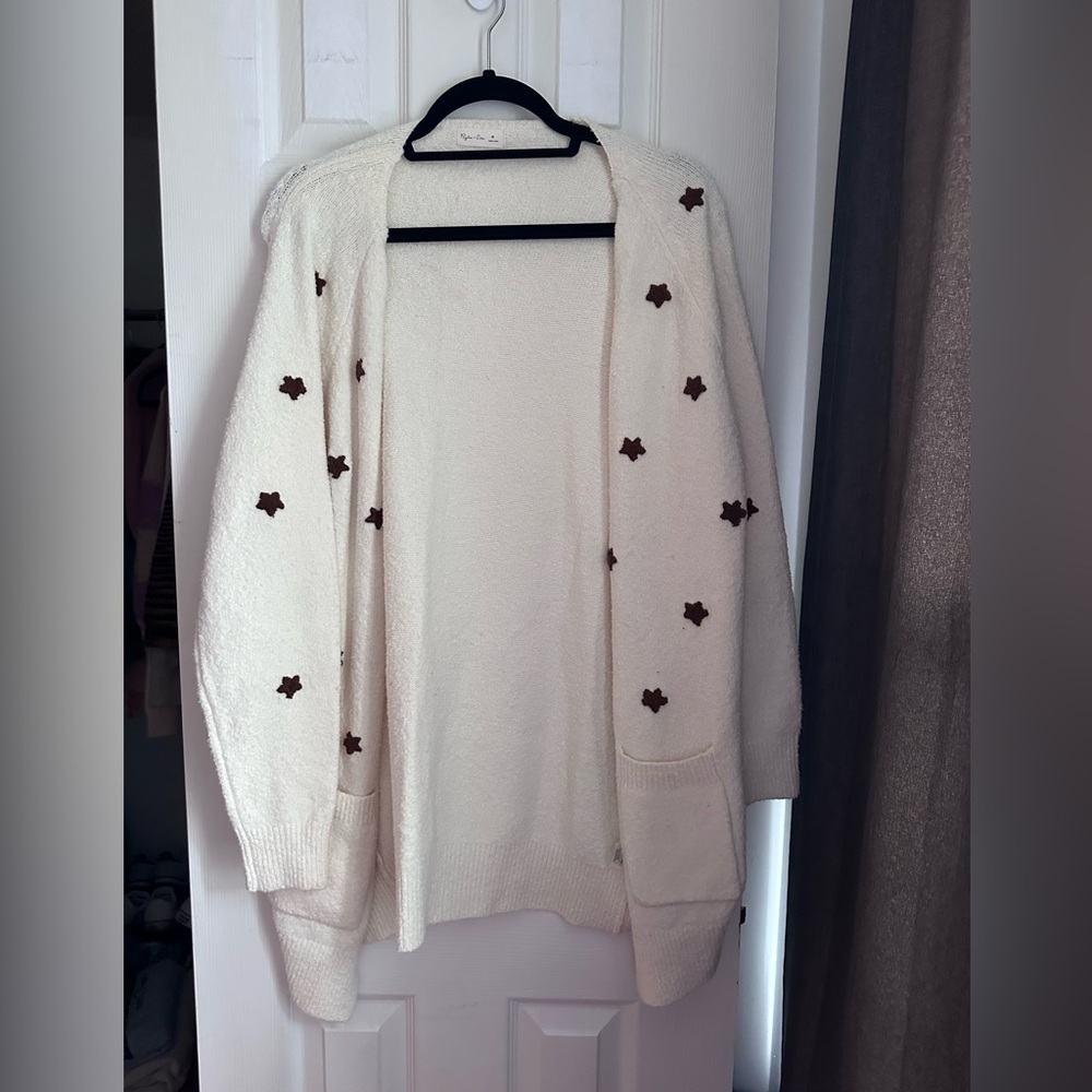 Rylee + Cru - Women's Stars Longline Cardigan - Ivory. Never worn.